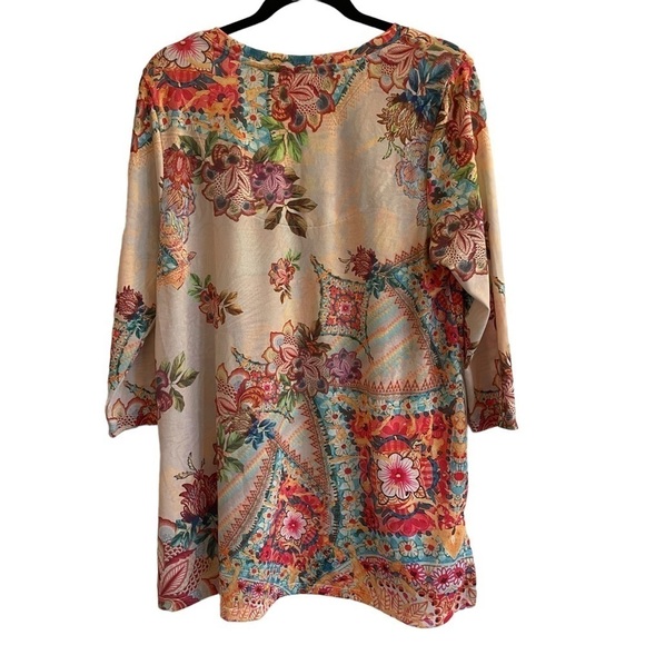 Soft Surroundings Sahara Flora Sublimation Tunic, Size L - Picture 5 of 7